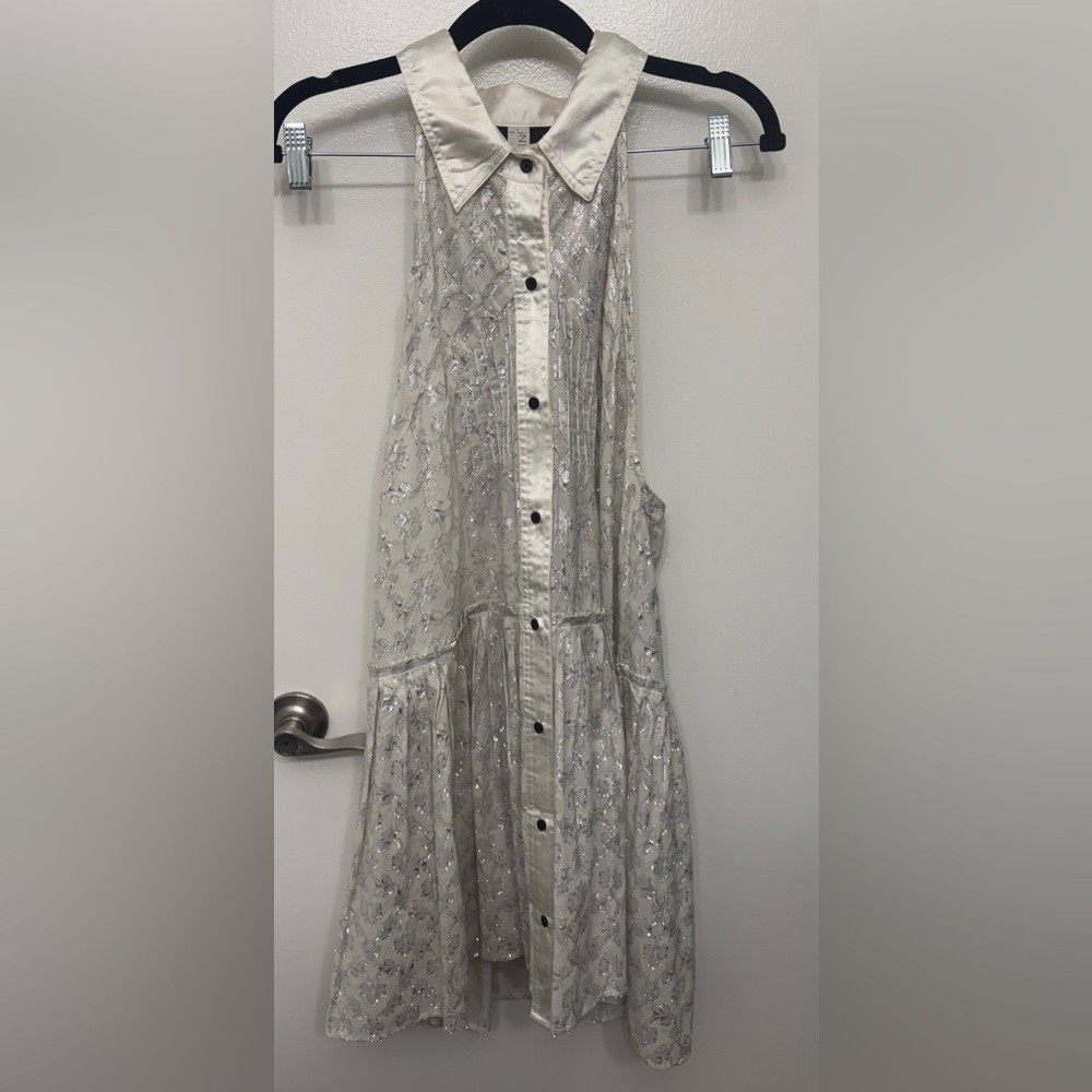 NWT Free People New Romantics Tuxedo Dress | Boho Mini Dress - Picture 4 of 5